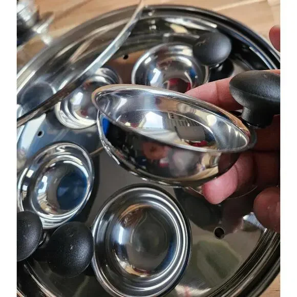 Norpro Stainless Steel 10.25" Egg Poacher & Skillet Set (#669) - 6 Cup - Picture 14 of 14